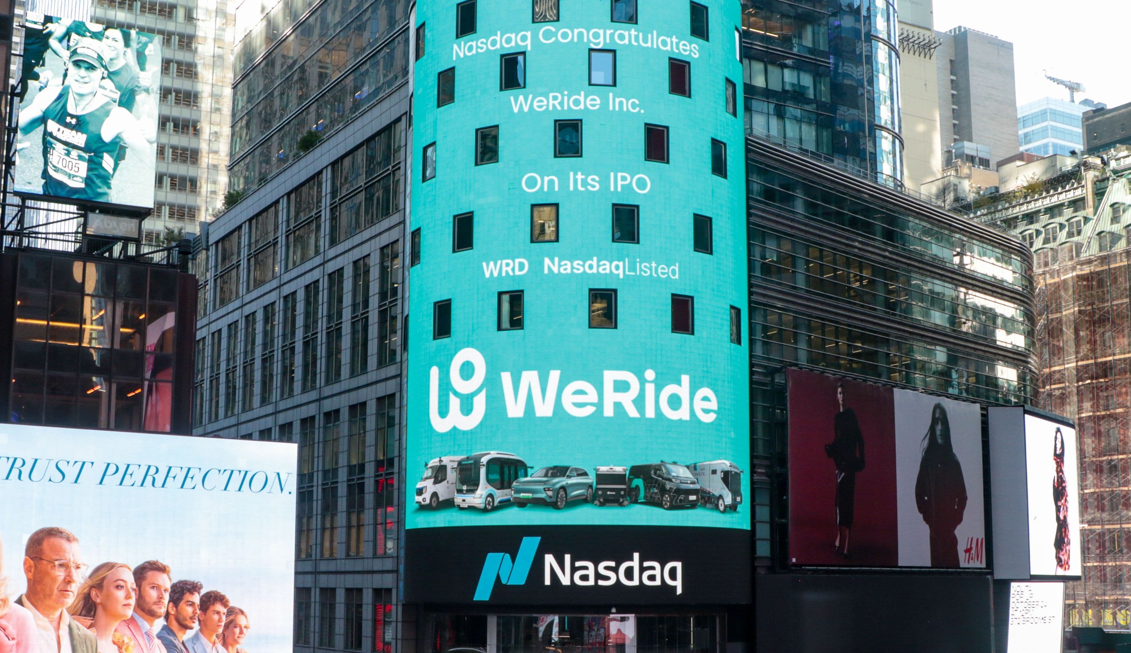 The World's First IPO of Universal Autonomous Driving Technology Company! WeRide Officially Listed on Nasdaq